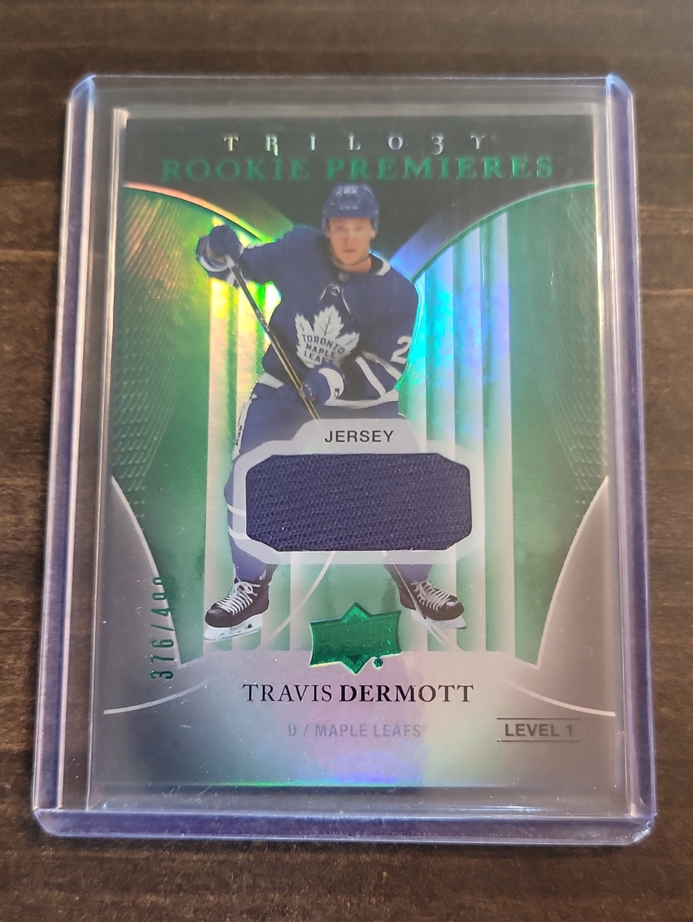 2018/19 Travis Dermott Rookie Premiere Jersey Card - Blue